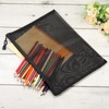 MECCANIXITY Mesh Zipper Bags, A4 Nylon Zip Pouch Pencil Case