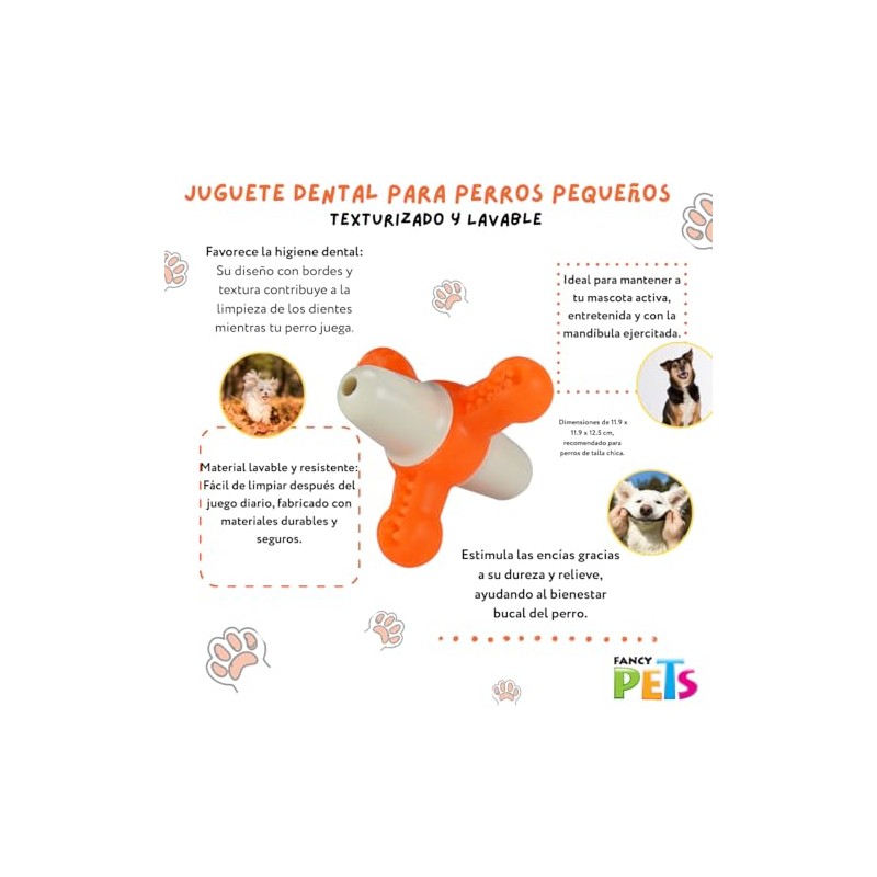 Fancy Pets Juguete Dental Matatena con Sonido para Perro