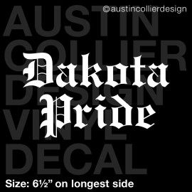 AustinCollier Original Design 6.5" DAKOTA PRIDE vinyl decal car window laptop sticker - native american
