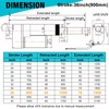 JQDML 36 Inch High Speed 1.34"/sec Linear Actuator 12V 88lbs/400N