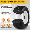 13x6.50-6 Flat Free Tire and Wheel 2 Pack, Solid Smooth
