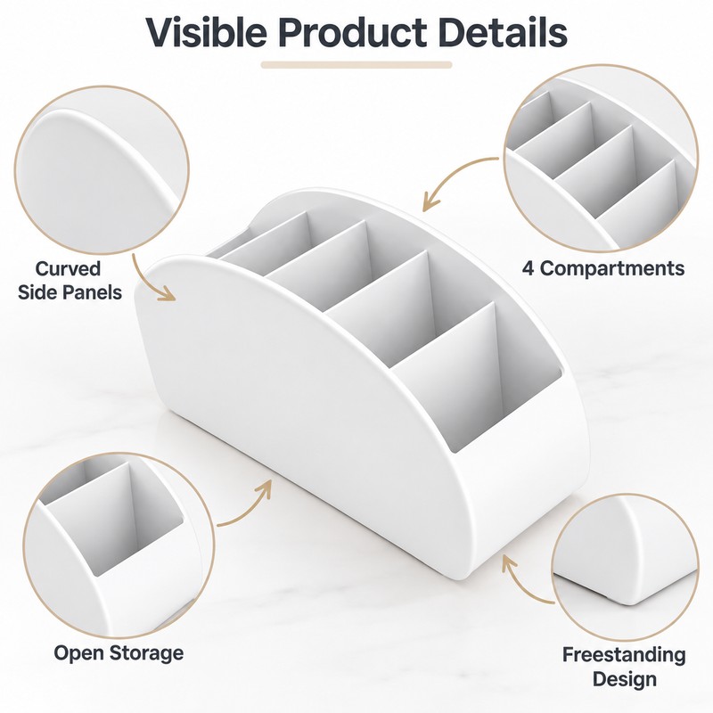 Remote Control Organizer for TV & Media Accessories – 5-Slot