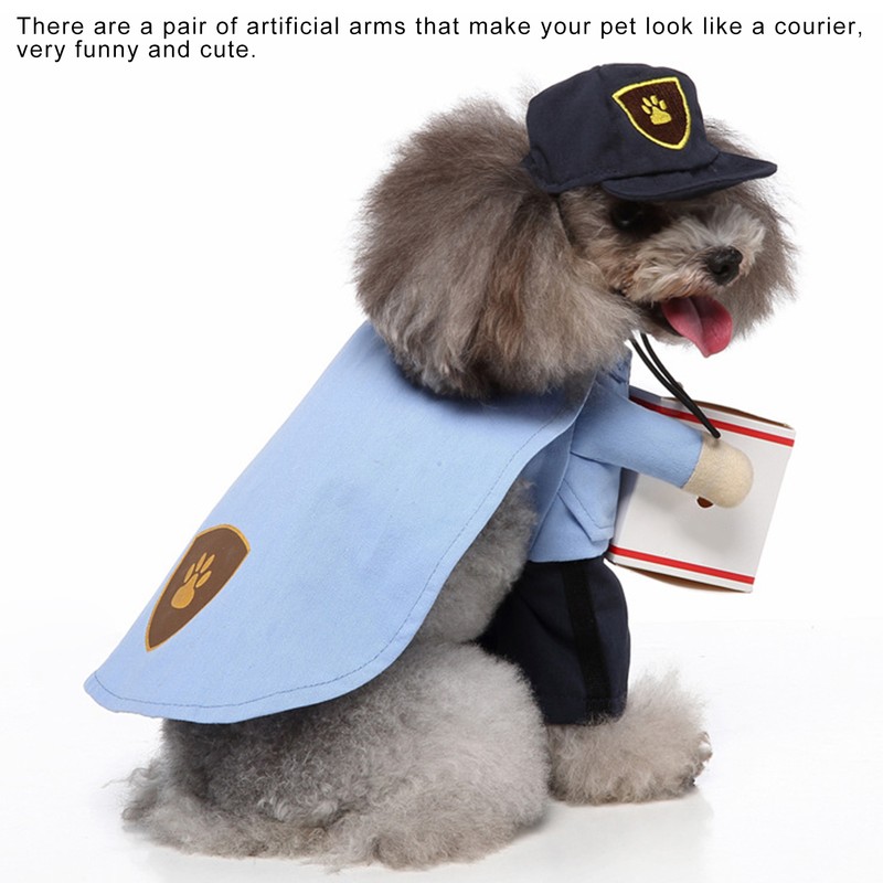 Pet Mail Carrier Costume Soft Funny Costumes Pet Suit with