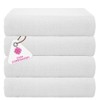 CASA COPENHAGEN Popcorn Textured 4 Pieces Bath Towel Set- White,
