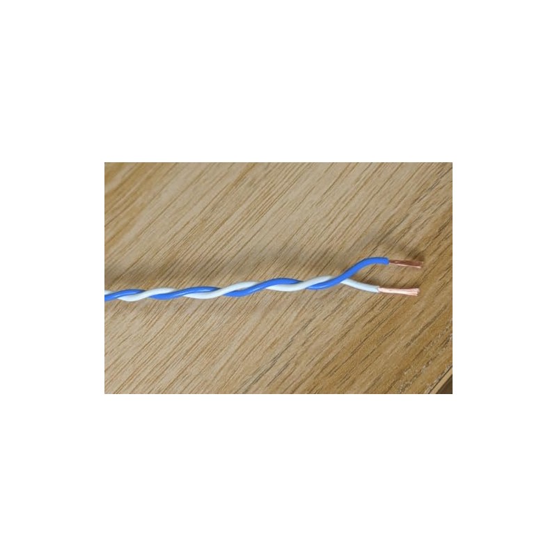 Blue & White Twisted Pair Wire 20 AWG / 0.5mm²