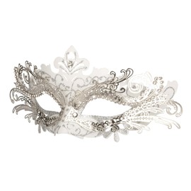 Hoshin Masquerade Mask, Mardi Gras Deecorations Venetian Masks for Womens (White)