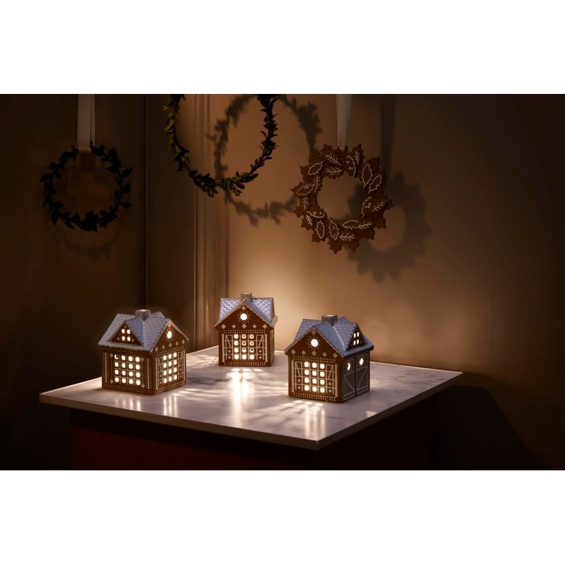 Kähler Urbania Gingerbread Garland, Ceramic Wreath, Made of Stoneware, Diameter: