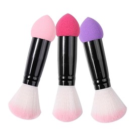 SAFIGLE 3pcs Double Sided Makeup Brush Blush Contour Concealer Brush Soft Bristles for Women Comfortable to Hold Apply