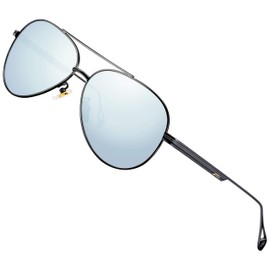 ATTCL Fashion Pilot Polarized Sunglasses For men UV Protection Metal frame QL2033 silver