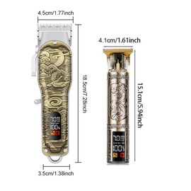 Full Metal Professional Electric Hair Clipper Set, high Power USB Charging Hair Cutting Machine, Sharp Trim Easy to use Fast(Fairy Crane Suit)