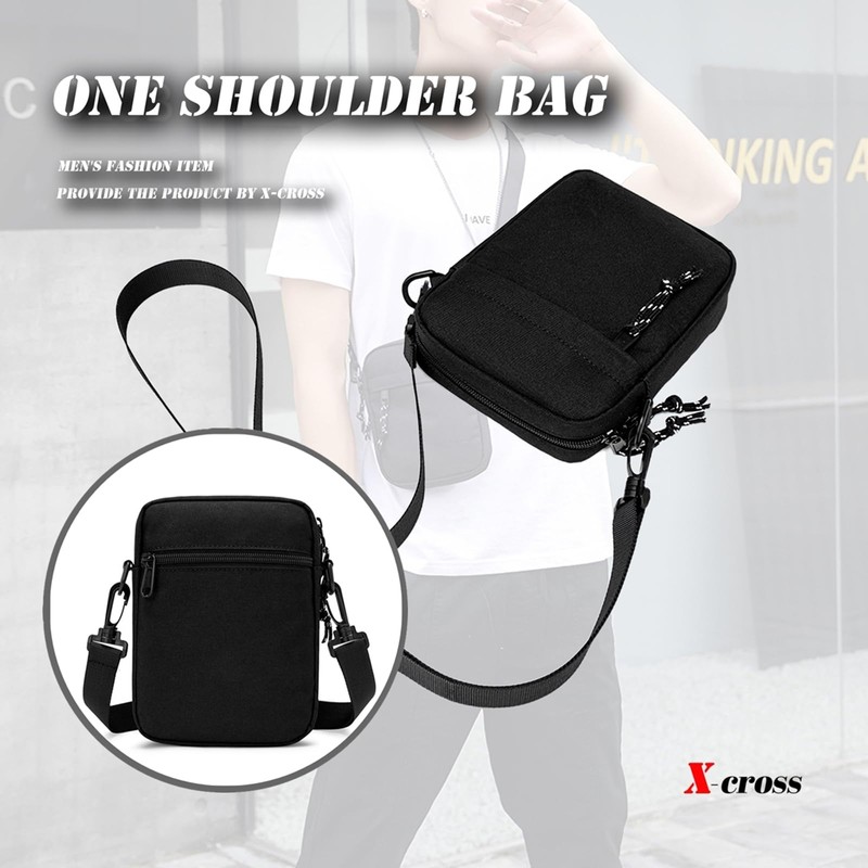 X-cross Mini Shoulder Bag, Small, Lightweight, Vertical, Sacoche, Body Bag,