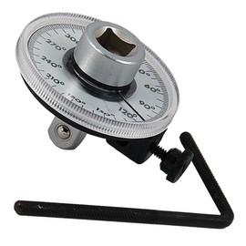 Dapetz ® 1/2" Drive Torque Angle Gauge Meter Wrench 0-360 Degrees Measuring Tool for Auto Car Repair Housing Car Garage With Holding rod Which Helps the gauge is in position during use