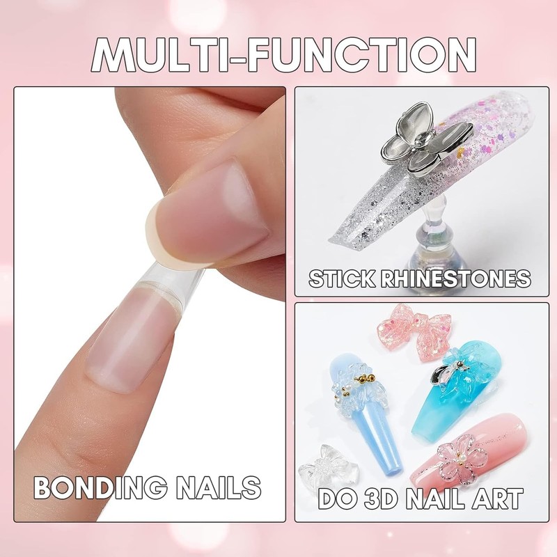 Gel de Uñas Sólido para Puntas de Uñas Acrílicas y
