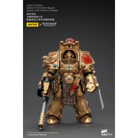 JoyToy Warhammer 40K Legio Custodes Aquilon Terminator Squad with Infernus Firespike 1:18 Scale Action Figure