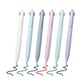 6 Pack Multicolor Ballpoint Pen, 0.5mm 4-in-1 Colored Ballpoint, 4-Color Retractable Fine Point Pens for Office School Supplies Students Kids Nurses