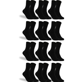 RS. Harmony Socks without elastic waistband for women, many plain colours, A: Black-12 Pairs