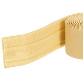 uxcell Foam Molding Trim Self Adhesive, 3Inch x 7.54ft Flexible Wallpaper Borders 3D Wall Edging Lines Foam Baseboard Trim for Home Decoration, Yellow