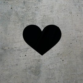 Decal Stickers of Heart (Black) (Set of 2) Premium Waterproof Vinyl Decal Stickers for Laptop Smartphone Car Dirt Bike Wall Room Mason Jar Bathtub Door Skateboard Console - BICVER1d21972BLW19Y24