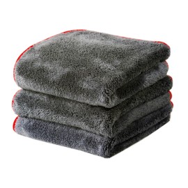 Glart H443TP Pack of 3 Super Fluffy 600 GSM Microfibre Cloths 40 x 40 cm All-Purpose Cloths Household Kitchen Toilet Bathroom House Garden Office Thorough and Softer than Cotton