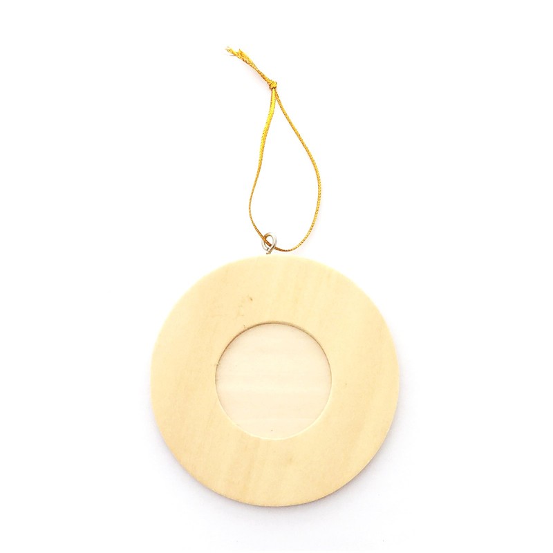 LWR CRAFTS Wooden Mini Round Photo Frame Pack of 12