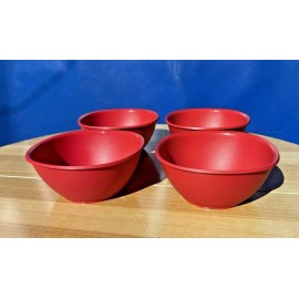 Tupperware Legacy Pinch Cereal Bowl Set 400mil. Different Color New - Red