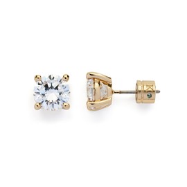 Kleinfeld Womens Bridal Cubic Zirconia Stud Earrings, Crystal/Gold 2, Small