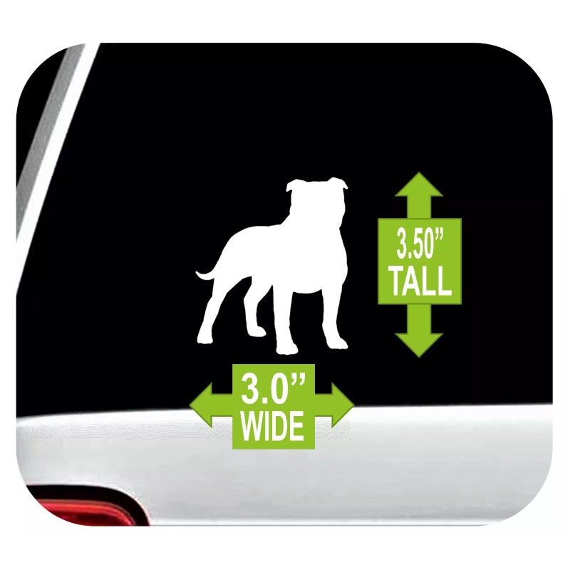 Bluegrass Decals 2-Count Pit Bull Pitbull Dog Decal Sticker for