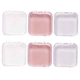 Baluue 6pcs Nail Display Storage Organizer Portable Nail Holders Material Compact Storage Box