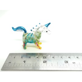 Sansukjai Unicorn Tiny Figurines Fancy Animals Hand Blown Glass Art Collectible Gift Home Décor (Patsel)