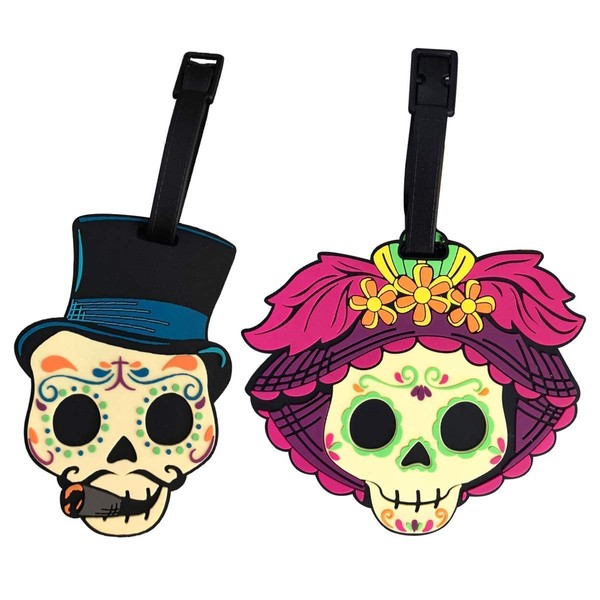 By Mexico, Character Luggage Tag Duo Day of the Dead