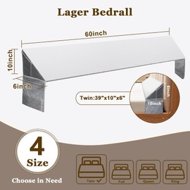 VVZ Twin Size Bed Wedge Pillow for Headboard, Pillow Wedge for Headboard Gap(0-7"), 30D Memory Foam Bed Gap Filler with 2 Side Big Pocket (39"x10"x6")