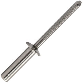 OPIOL QUALITY® Sealing Blind Rivets with Flat Head, Grooved Rivet Mandrel 4.8 x 12 mm, Made of Stainless Steel A2 V2A (Pack of 50), Flat Head Rivets, Sealing Rivets, Pop Rivets, Cup Rivets, Rivets ISO