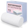 King Size Waterproof Mattress Protector Fitted Mattress Pad Cover with