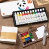 LOMUG Pocket Aquarell Travel Set, Mini Pocket-Aquarellset mit 15 Grids