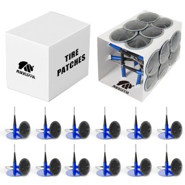 MIKKUPPA Tire Repair Patch Plug Kit - Tire Patches Combination Repair Unit, Dipped Stem Repair Plug Nail (24 PCS, 0.16 x 1.42 Inch)