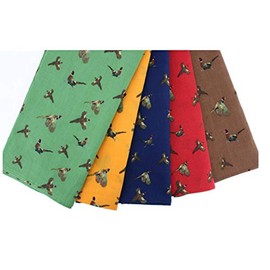 Soprano Pack of 5 Pheasant Cotton Handkerchiefs