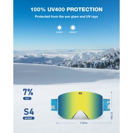 ZIONOR X11 Ski Goggles Magnetic Cylindrical Snowboard Snow Goggles for Men Women