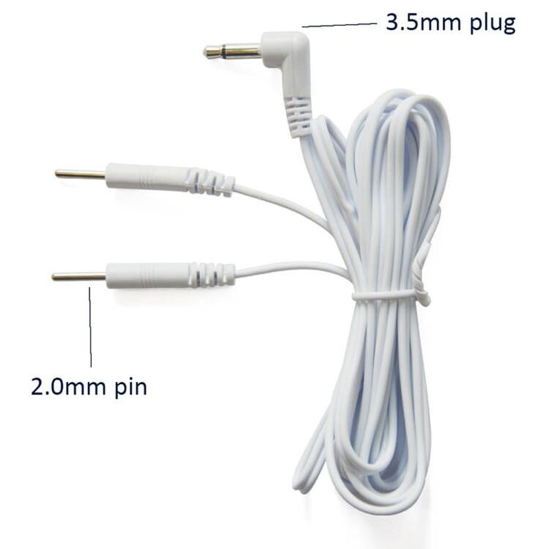 TENS Wire Cable Connector DC 3.5mm Pin 2mm Connection for