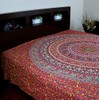 Cotton Mandala Elephant Floral Tablecloth Rectangle 68x102 Red Blue Green