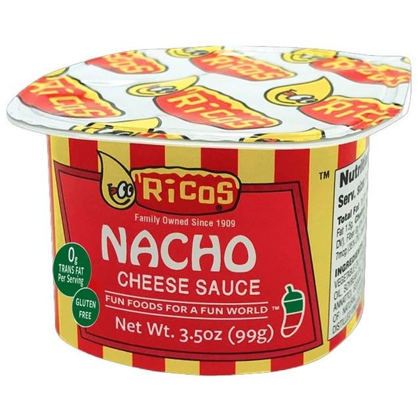 Ricos Nacho Cheese Sauce Cups 3.5Oz 99g (6 Pack)