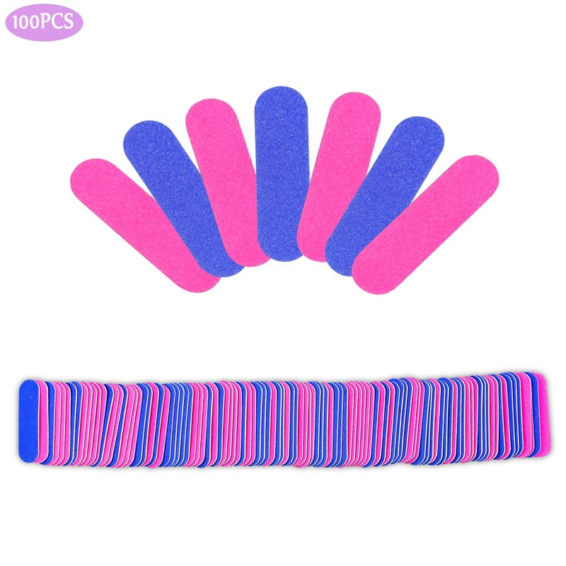 100PCS Nail File Set Disposable Mini Nail File 180/240 Professional