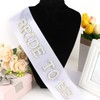 BAHABY White Bride to Be Sash Bachelorette Party Decorations Bridal