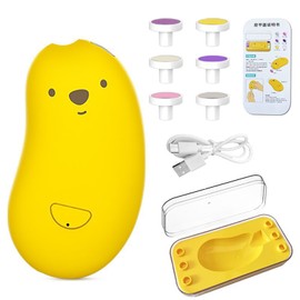 Electric Baby Nail Grinder Safe USB Charging with 6 Grinding Head Baby Nail File for Home Baby Fingernail Care Yellow