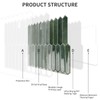 Green Long Hexagon Tile Peel and Stick Backsplash, 10 Sheets