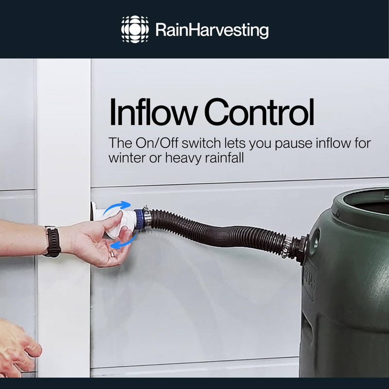 Rain Harvesting QuickFit Diverter, Rectangular Downspout Diverter for Rain Water