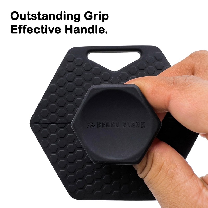 The BEARD BLACK Silicone Beard Scrubber, Facial Hair Exfoliator Brush,