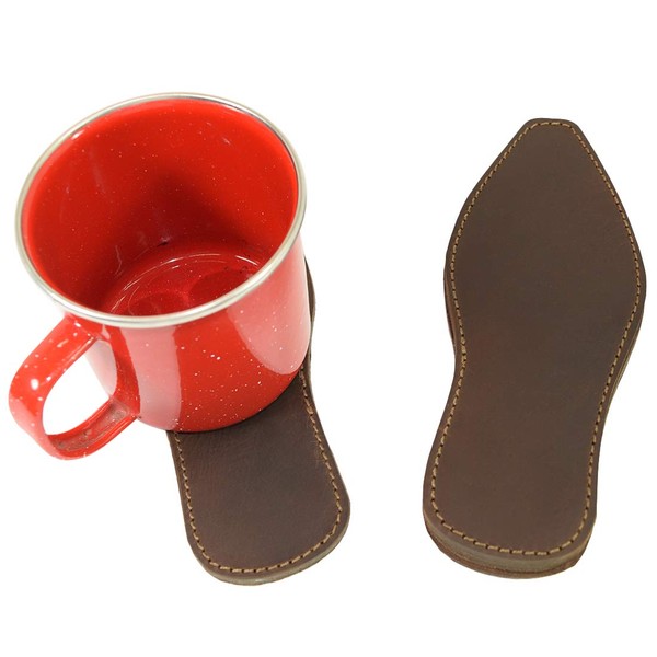 Hide & Drink, Durable Thick Leather Texas Two Step Coasters