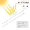 Small Zip Ties,White Zip Ties 4 Inch 100 Pack, Nylon