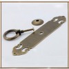 Tiazza 2Pcs Chinese Vintage Style Antique Brass Straight Plate Pull