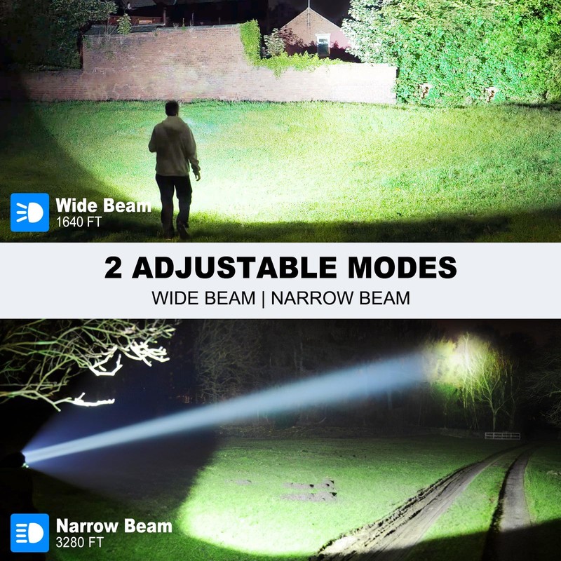 Rechargeable Flashlights High Lumens, 2Pack 99000 Lumen Super Bright LED